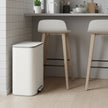 Rubbish Bin – Steel – Cloud White – 50L with Soft-Close Lid and Removable Inner Bucket