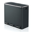 3-Compartment Recycling Bin – Stainless Steel – Fingerprint Resistant – Soft-Closing Lids