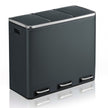 3-Compartment Recycling Bin – Stainless Steel – Fingerprint Resistant – Soft-Closing Lids