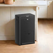 Recycling Bin – Metal – Black – 3 Compartments with Carbon Filter