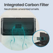 Recycling Bin – Metal – Black – 3 Compartments with Carbon Filter