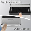 3-Compartment Kitchen Bin – Stainless Steel – Silver – Includes Carbon Filter
