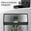 3-Compartment Kitchen Bin – Stainless Steel – Silver – Includes Carbon Filter