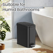 Bathroom Bin – Steel – Grey – Soft Close, 10L Capacity