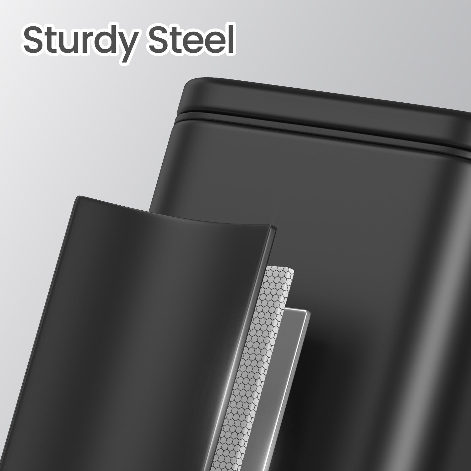 Bathroom Bin – Steel – Grey – Soft Close, 10L Capacity