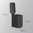 Bathroom Bin – Steel – Grey – Soft Close, 10L Capacity