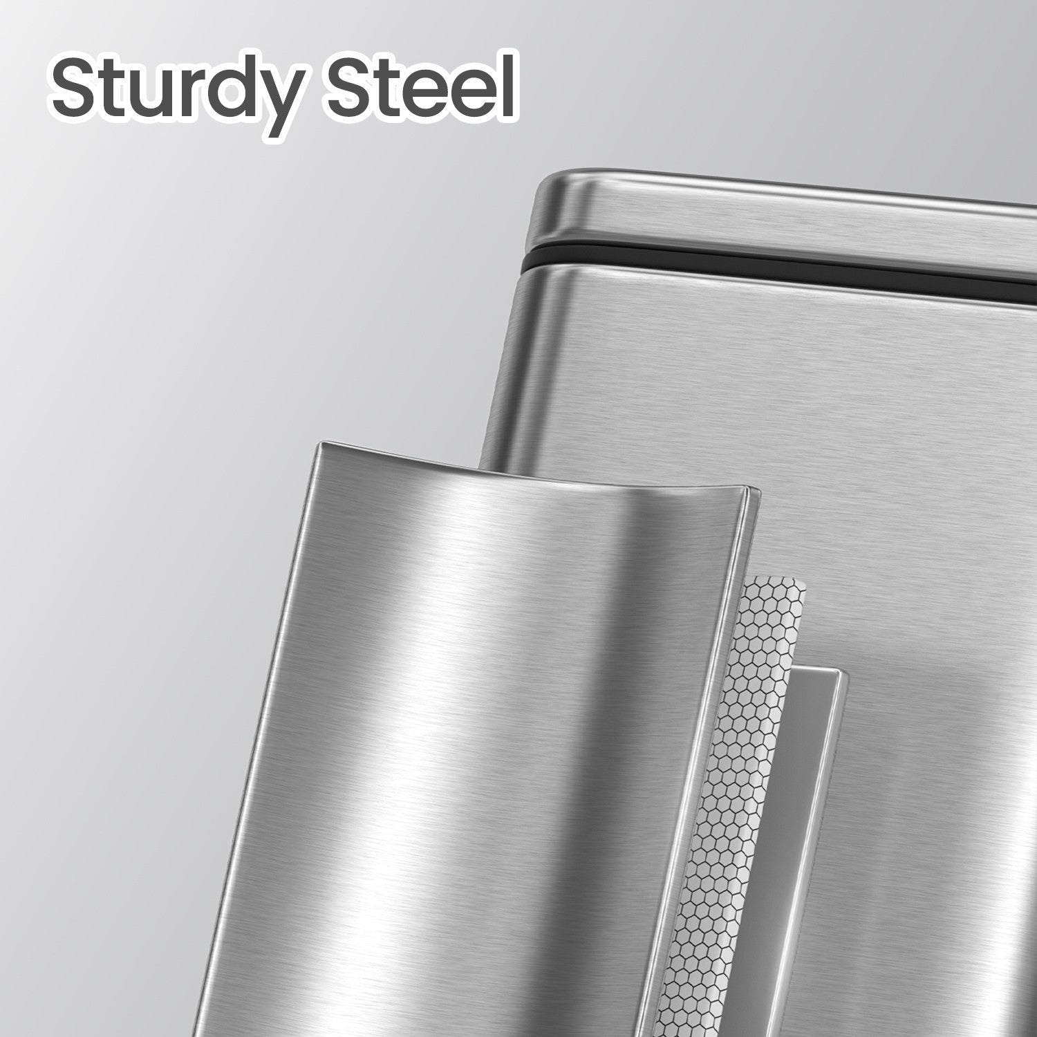 Bathroom Bin – Steel – Grey – Soft Close, 10L Capacity