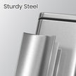 Bathroom Bin – Steel – Grey – Soft Close, 10L Capacity