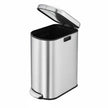 Dual Compartment Recycling Bin – Plastic – Slim Design – Pedal Operation with Wing Lids