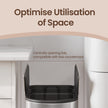 Dual Compartment Recycling Bin – Plastic – Slim Design – Pedal Operation with Wing Lids