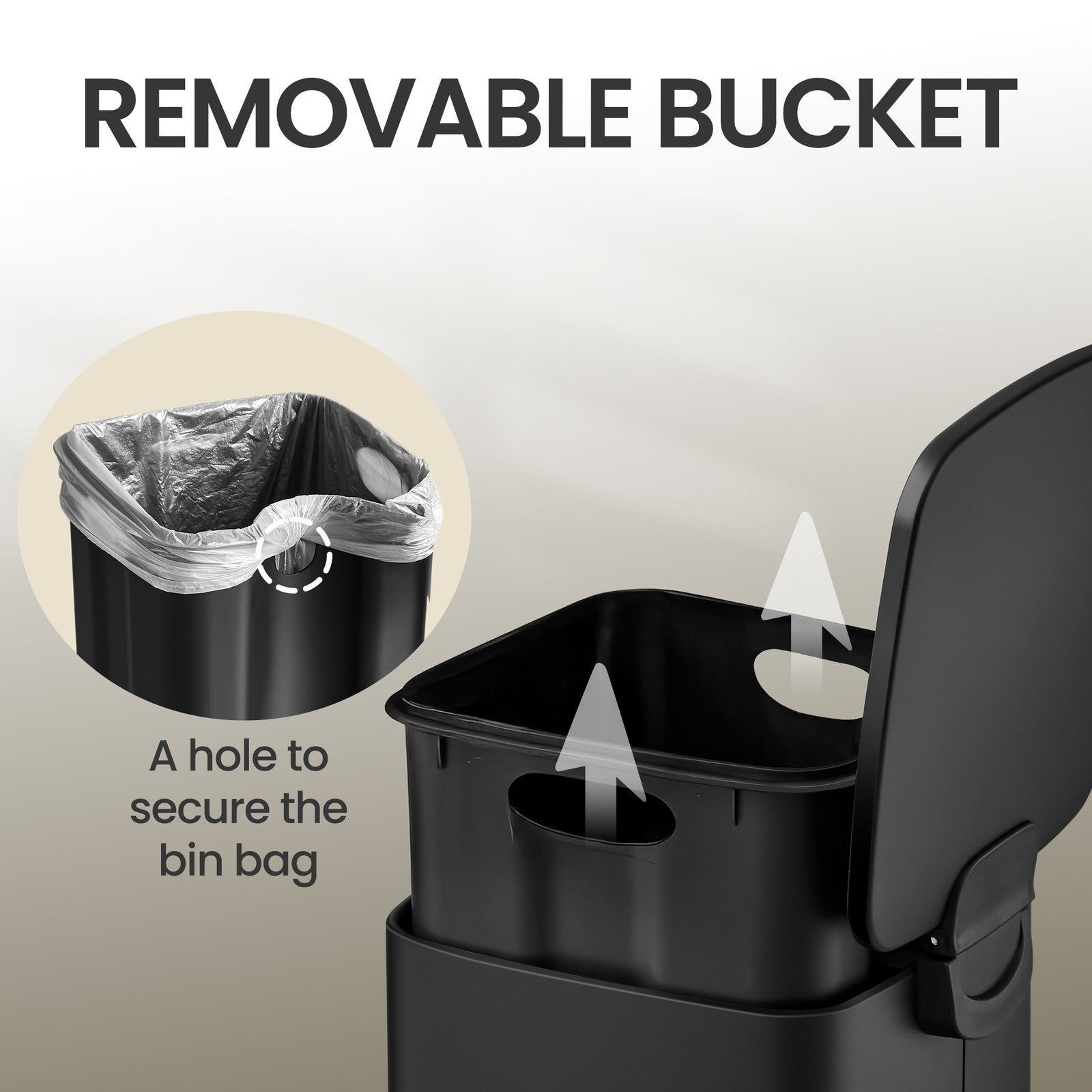 Steel Pedal Trash Bin – 6L – Soft-Close Lid – Ideal for Small Spaces
