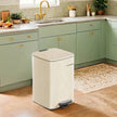 Trash Can – Stainless Steel – Metallic Silver – 20L Capacity with Soft Close and Stay Open Feature