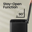 Trash Can – Stainless Steel – Metallic Silver – 20L Capacity with Soft Close and Stay Open Feature