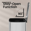 Trash Can – Stainless Steel – Metallic Silver – 20L Capacity with Soft Close and Stay Open Feature