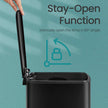 Pedal Waste Bin – Stainless Steel – Black – 30 L Capacity with Soft Close and Stays Open Feature