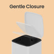 Pedal Waste Bin – Stainless Steel – White – Soft Close with Inner Bucket and Stays Open Feature