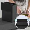 Hanging Kitchen Trash Can – Steel – 8L – Lid with Wall-Mount and Cabinet Door Hooks