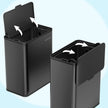 Hanging Kitchen Trash Can – Steel – 8L – Lid with Wall-Mount and Cabinet Door Hooks