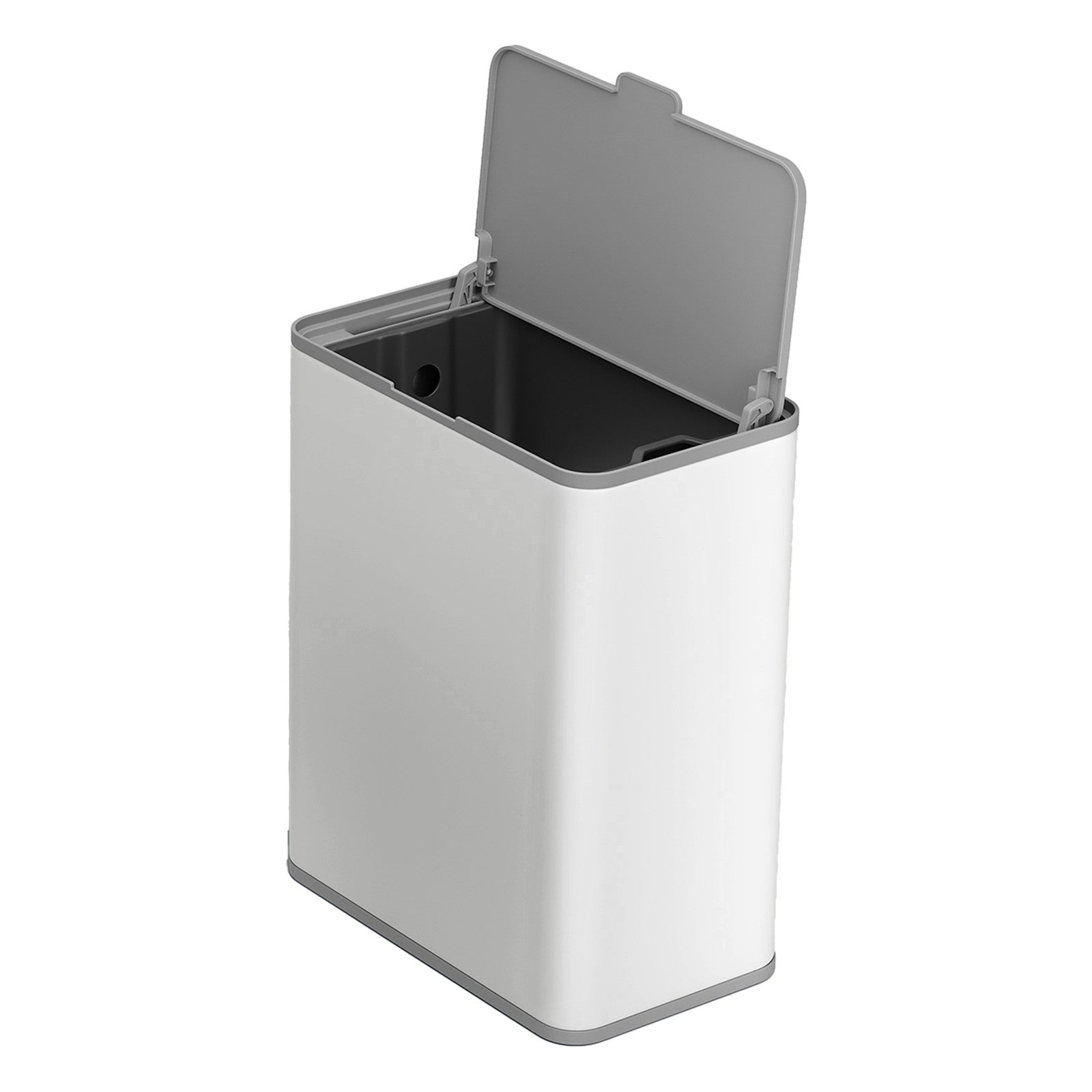 Steel Compost Bin – Stainless Steel – Silver – 8L Capacity, Wall-Mounted or Cabinet Door Hanging