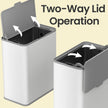 Steel Compost Bin – Stainless Steel – Silver – 8L Capacity, Wall-Mounted or Cabinet Door Hanging