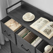 Dresser Cabinet – Fabric and Metal – Dove Grey and Cloud White – 7 Drawer Storage Organizer