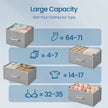 Dresser Cabinet – Metal Frame – Dove Grey and Cloud White – 7 Fabric Drawers