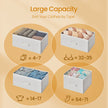 Dresser Cabinet – Metal Frame – Dove Grey and Cloud White – 7 Fabric Drawers