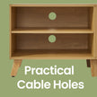 TV Cabinet – Wood – Straw Yellow and Cream White – 140 cm Long, Accommodates TVs up to 60 Inches with 2 Doors