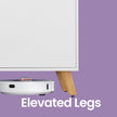 TV Cabinet – Wood – Straw Yellow and Cream White – 140 cm Long, Accommodates TVs up to 60 Inches with 2 Doors