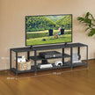 TV Stand – Engineered Wood – Industrial Style – 3-Tier Entertainment Center for TVs up to 75 Inches