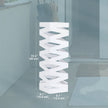 Umbrella Stand – Metal – White – Square with 4 Hooks and Removable Water Tray