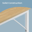 Computer Desk – Steel – Hazelnut Brown and Black – Industrial Design, Simple Assembly