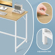 Computer Desk – Steel – Hazelnut Brown and Black – Industrial Design, Simple Assembly