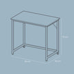 Computer Desk – Steel – Hazelnut Brown and Black – Industrial Design, Simple Assembly