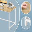Computer Desk – Metal – Rustic Brown – Industrial Design, Easy Assembly