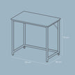 Computer Desk – Metal – Rustic Brown – Industrial Design, Easy Assembly