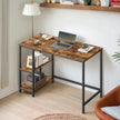 Computer Desk – Steel – Industrial – Features 2 Shelves for Versatile Storage