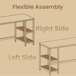 Computer Desk – Steel – Industrial – Features 2 Shelves for Versatile Storage