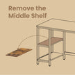 Computer Desk – Steel – Industrial – Features 2 Shelves for Versatile Storage