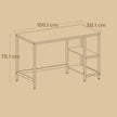 Computer Desk – Steel – Industrial – Features 2 Shelves for Versatile Storage