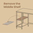 Computer Desk – Steel – Modern – 2 Shelves on Either Side
