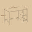 Computer Desk – Steel – Modern – 2 Shelves on Either Side