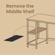 Home Office Desk – Steel – Black – Modern Design with 2 Shelves