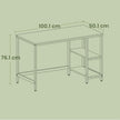 Computer Desk – Steel – Industrial – Features 2 Shelves for Versatile Storage
