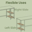 Computer Desk – Steel – Industrial – Features 2 Shelves for Versatile Storage