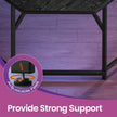 L-Shaped Computer Desk – Wood and Metal – Greige and Black – Industrial Design, Space-Saving, Easy Assembly