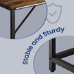 Gaming Desk – Wood – Black – LED Lighting and Built-in Power Outlets