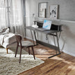 Gaming Desk – Engineered Wood – Black – Built-In Power Outlets and LED Lights with Monitor Shelf, 60 x 120 x 76 cm