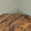 L-Shaped Corner Desk – Particle Board – Brown – Space-Saving Design for Home Office and Gaming