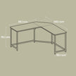 L-Shaped Corner Desk – Particle Board – Brown – Space-Saving Design for Home Office and Gaming